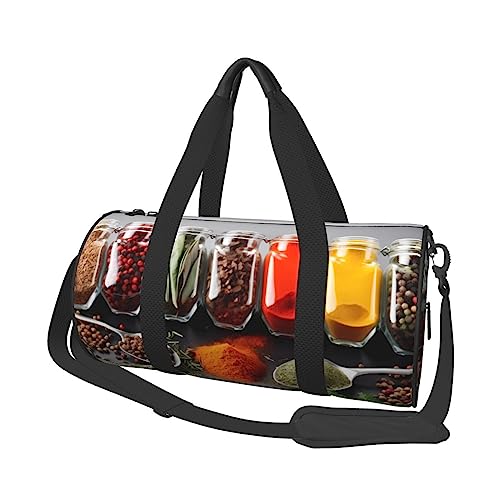 Sac de gym rond noir de grande capacité pour le sport et voyage