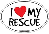 Prismatix Decal Cat and Dog Magnets, I Heart My Rescue