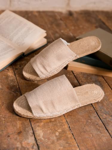 Espadrilles chaussons beige pour homme avec un kit DIY complet