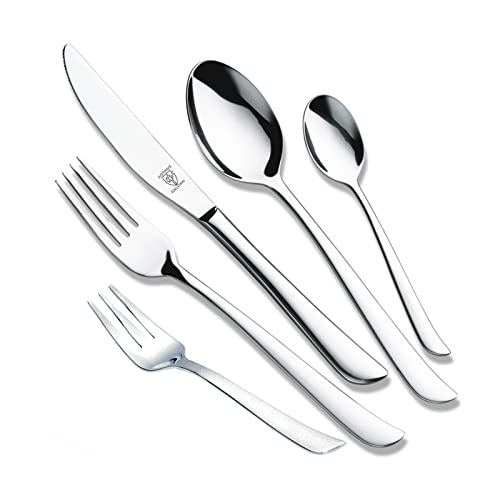 Justinus Besteck-Set 12 Personen, 60-tlg. Twist Essbesteck Tafelbesteck, Silber