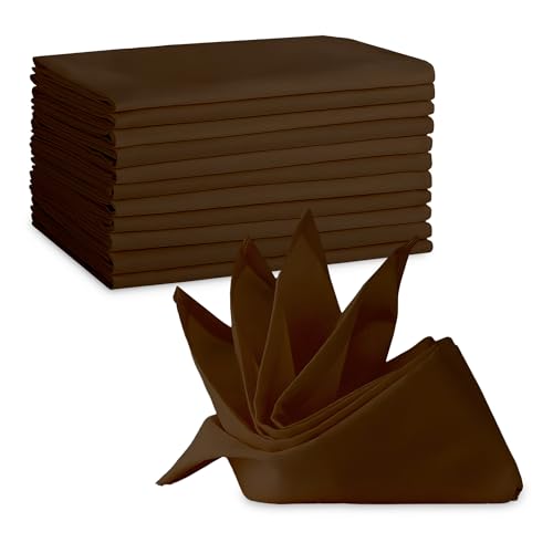 Lot de 8 serviettes de table 100 % polyester - Durable et lavable en machine avec finition élégante - Pour salle à manger formelle, mariages, événements,...