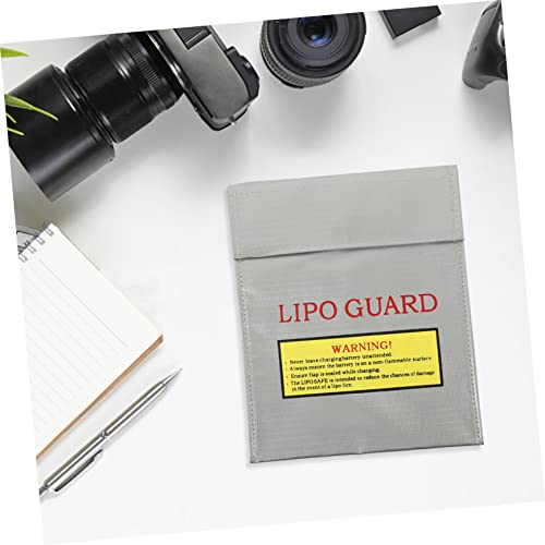 Angoily Lipo Battery Explosion Proof Battery Bag - Fireproof Charging Pouch - 3.7V - Red - Image 8
