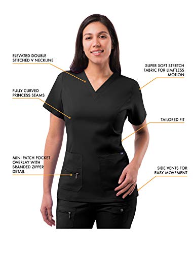 Adar Uniforms 4400BLKXS Pro Breakthrough Plus Scrub Set thumb #2
