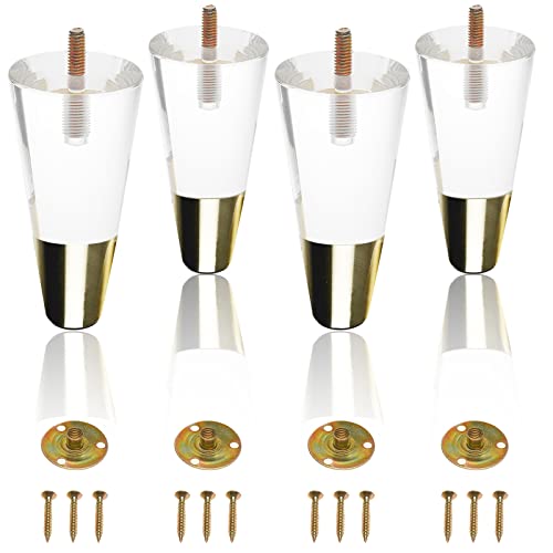 HYDDNice 5 inch Acrylic Furniture Legs Cabinet Cupboard Coffee Table Legs DIY Furniture Leg Set HYDDNice 5 inch Acrylic Furniture Legs Cabinet Cupboard Coffee Table Legs DIY Furniture Leg Set