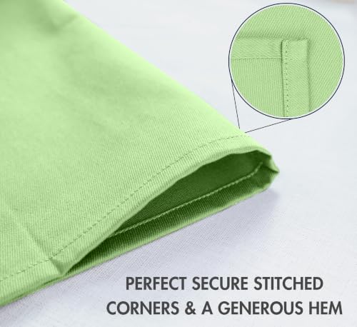 Image of Ruvanti Cloth Napkins Set of 12, Cotton Enrich 18 inchx18 inch - Light Green