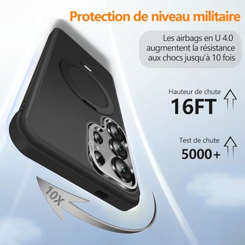 Coque Samsung S25 Ultra MagSafe avec béquille rotative 360°