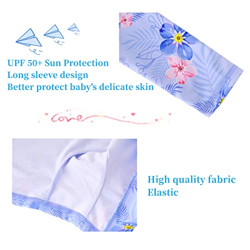 Image of UMELOK Baby Girl One Piece Swimsuit Infant Rash Guard Bathing Suit