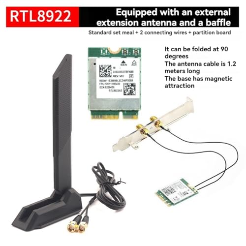 Tarjeta WiFi RTL8922AE M.2 NGFF para solucionar los problemas de latencia al jugar en PC 7