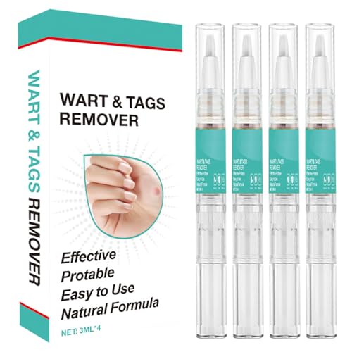 NAVESO Skin Tag Removal Kit, 4 Pcs Wart Remover Pen, Skin Tag Removal Pen, Best Skin Tag and Wart Remover Pen, Skin Tag Remover, Wart Removal, Wart Treatment Effective Remover for Foot & Hand Warts