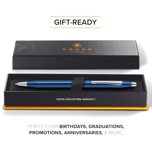 Image of Cross Classic Century Cobalt Blue Diamond Ballpoint Pen, Black Ink | Refillable Ballpoint Pen for Effortless Writing, Durable Construction, Premier Distinctive Look, Gift-Ready, Medium Point