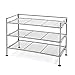 Seville Classics 6-Tier Stackable 24-Pair Steel Sturdy Metal Frame Storage Shelf for Bedroom, Closet, Entryway, Dorm Room, (2-Pack), Satin Pewter Mesh, 2 Count