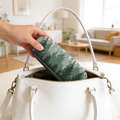 Image of Glasses Case Hard Shell,Portable Protective Eyeglasses Case, Eyeglass Holder Box with Cleaning Cloth,for Women Men