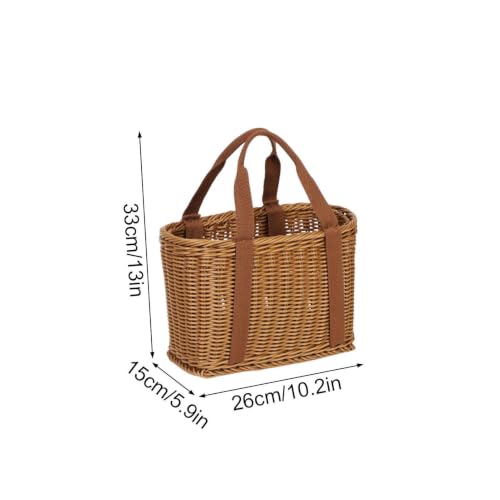 Cesta de picnic francesa artesanal, capazo ligero y reutilizable tejido a mano 3
