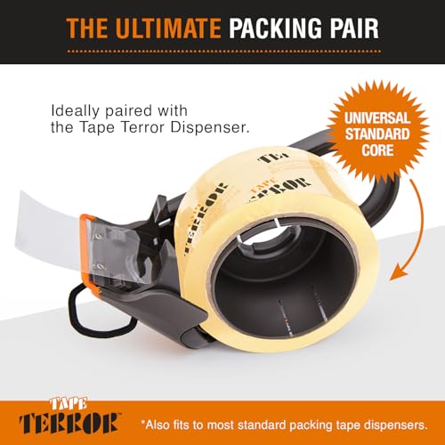 Image of All-Purpose Clear Packing Tape (6 Rolls) - 48mm x 50m Per Roll | Heavy Duty Tape for Packing, Moving Boxes, Storage, Labeling, Crafts, And More, Shipping