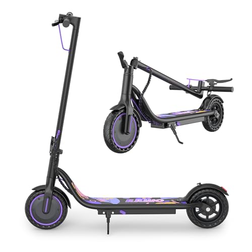Image of Electric Scooter, 350W-500W Motor, 19 MPH to 22MPH, 15-41 Miles Range, Dual Suspension, Dual Braking, App Control, Foldable Commuter E Scooter for Adults and Teens