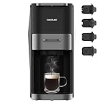 Cecotec Cafeteira cápsulas Express compacta, FreeStyle Compact Dark. 1200 W, bomba de 20 bares, compatível com Dolce Gusto, Nespresso, ESE Pod e Senseo, depósito 700 ml, design elegante