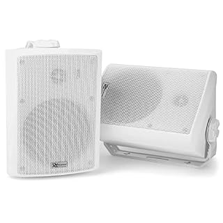 Power Dynamics WS50A Enceintes Bluetooth 2 Voies 240 Watts, Blanc 5.25″ », Livré par Paire avec étrier de Fixation, Utilisation intérieur ou extérieur IP55, Télécommande Incluse - Les Beatles, Paul McCartney, John Lennon, RIngo Starr, George Harrison