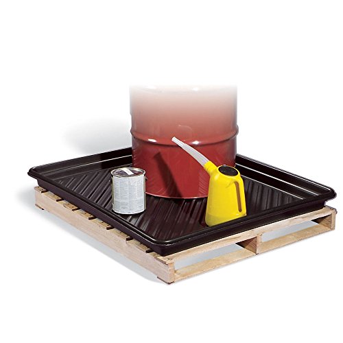 New Pig Pallet Containment Tray - 51.38" L x 43.58" W x 4" H Utility Tray - 28.89 gal. Sump Capacity - PAK112