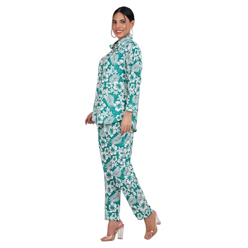 Image of Women's Co-Ord Set - Casual Wear Shirt & Pant Set | Fancy Top and Bottom Outfit | Full Matching Set for Women | Stylish Kurta Pant Set