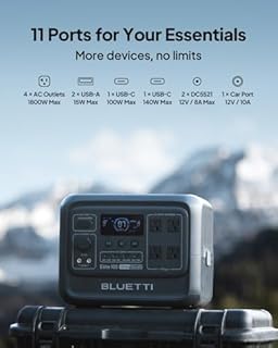 BLUETTI Elite 100 V2 Portable Power Station, 1024Wh LFP Battery Backup w/ 4 1800W AC Ports (3600W Surge), 35% Smaller, Fast Charge and UPS Solar Generator for Camping, Road Trip, Outages, Home Backup