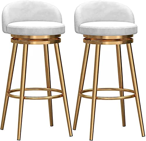 Tabourets de bar en velours de qualité avec cadre en métal robuste