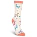 K. Bell Socks Women's Llamas Crew, Ivory, Shoe Size 4-10