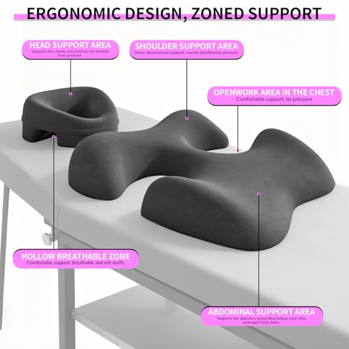 Massage-Gesichtskissen, Bruststützkissen, Gesichtsbettkissen, Stützpolster für Schönheitssalons, Bietet Unterstützung für die Bauchlage, Schlafkissenkombination geeignet für Schönheitssalon oder SPA