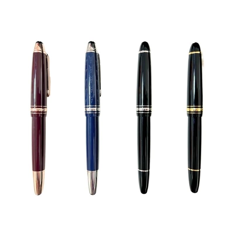 Coffret de 4 stylos plume à piston XMKT en résine et pointe Iraurita avec boîte encre