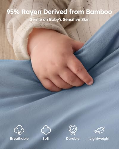 Image of Yoofoss Rayon Made from Bamboo Baby Sleep Sack 24-36 Months 1.0 Tog Baby Wearable Blanket, Super Soft Infant Toddler Sleeping Sack 2-Way Zipper