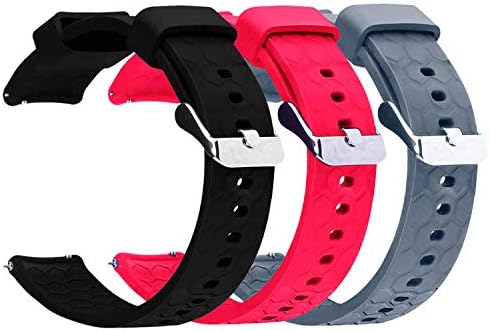 Compatible with Veryfitpro Smart Watch Bands, 19mm Flexible Soft Silicone Wristband Sweat-Resistant Sport Strap Replacement Bracelet for Veryfitpro ID205L ID205 ID205U ID205S ID215G Smartwatch