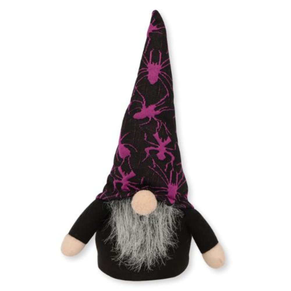 Fabfinds Black With Spooky Spider 27Cm Halloween Gonk Gnome With Grey Beard Spooky Hat (Black With Spooky Spider 27Cm)