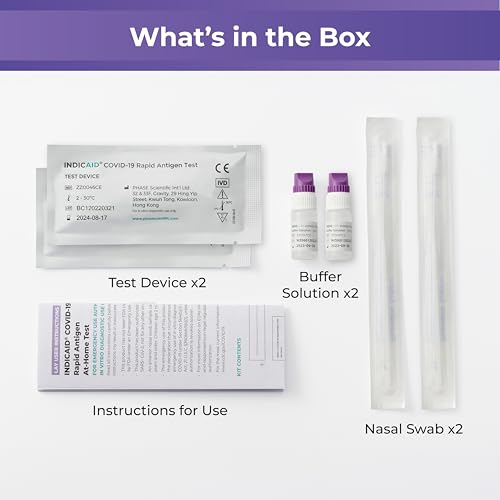 indicaid covid-19 antigen rapid test 6 tests in 3 individual packs fda eua authorized otc covid home test hsafsa eligible fast and easy to use