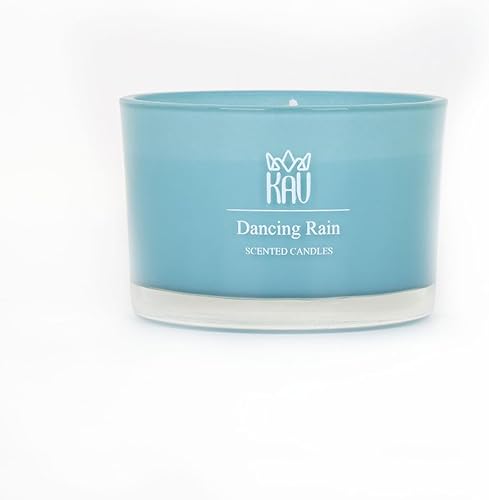 Miniatura 3 de KAV - Velas perfumadas pequeñas de 3.00 oz  KAV Dancing Rain Decoración del hogar, aromaterapia natural, vela premium para el hogar, mujeres y
