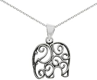 Colgante amuleto Elefante de la Suerte Plata de Ley 925 con cadena