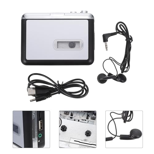Convertidor de cinta a MP3 estéreo con puerto USB y alimentación por dos pilas AA 7