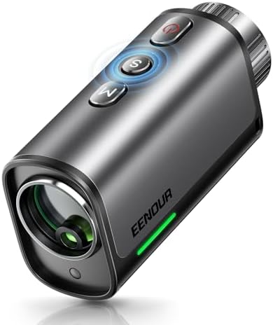 （10:30時点） EENOUR ゴルフレーザー距離計 U1/U2 超小型 最速0.02s測定 3点間距離 7倍望遠 高透過 単レンズ ミニ 単眼 距離計測器 874yd対応 専用ケース付き (LCD黒表示 U1, ブラック)