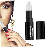 Rossetto opaco Rossetto impermeabile a lunga durata in velluto Tazza antiaderente Non sbiadisce idratante portatile Lucidalabbra per trucco a tema Halloween Bianco