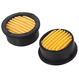 EasyByMall Luftkompressor-Schalldämpfer-Filterelemente, Kunststoff-Staubsaugerpumpe, Geräuschreduzierungsteile, schwarz, 6 x 2,5 cm, 4 Stück