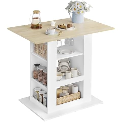 WOLTU Table Bar avec Rangement Cover