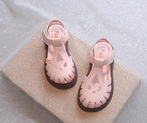 Girl's Closed Toe Toddler Leather Sandals Outdoor Sport Casual Shoes2