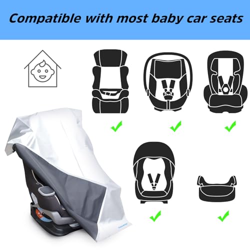 image for VisionKids Car Seat Sun Shade Cover |Baby Car Seat Sun Shade Cover car