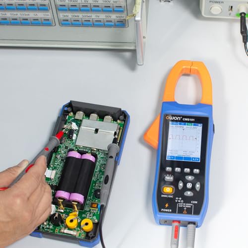 OWON CMS101 Bluetooth Stromzangenmessgerät AC/DC, Oszilloskopfunktion, Schreiberfunktion 3 in 1, 20000 Zählungen True RMS Auto-Range, Bluetooth Stromzangenmessgerät für Elektrofahrzeug