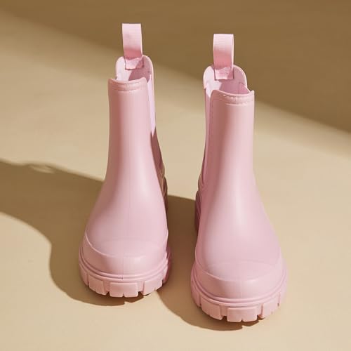 Image of WOWSTICK Women's Ankle Rain Boots Waterproof Lightweight Slip Resistant Fashion Garden Booties