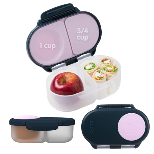 b.box Snack Box - Leakproof Mini Bento Box for Kids & Toddlers, 2 Compartment Snack Containers for Kids, Lunch Containers, Dishwasher Safe, BPA Free,...