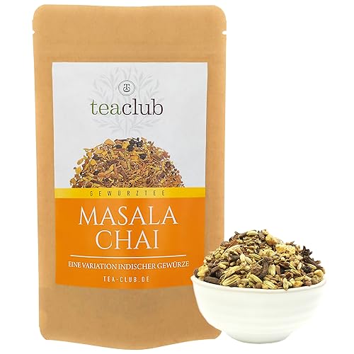 Masala Chai Tee Lose Gewürzmischung 100g, Indische Gewürze für Chaitee oder Chai-Latte, 100% Natürlich nicht Aromatisiert, TeaClub Tea