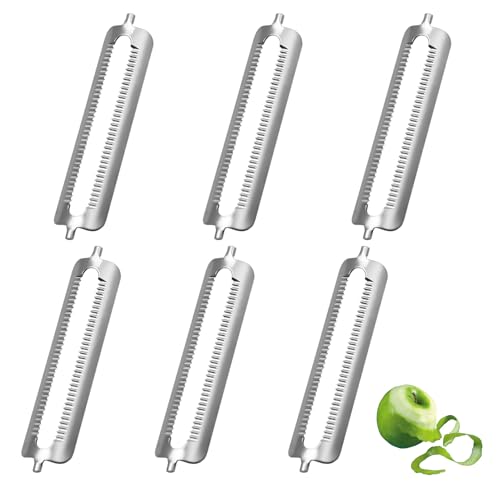 6er Set Ersatzklingen aus Edelstahl für Gemüse- & Kartoffelschäler – Passend für viele Schäler-Modelle, Ideal für Sparschäler, Gurkenschäler, Karottenschäler & Universalschäler