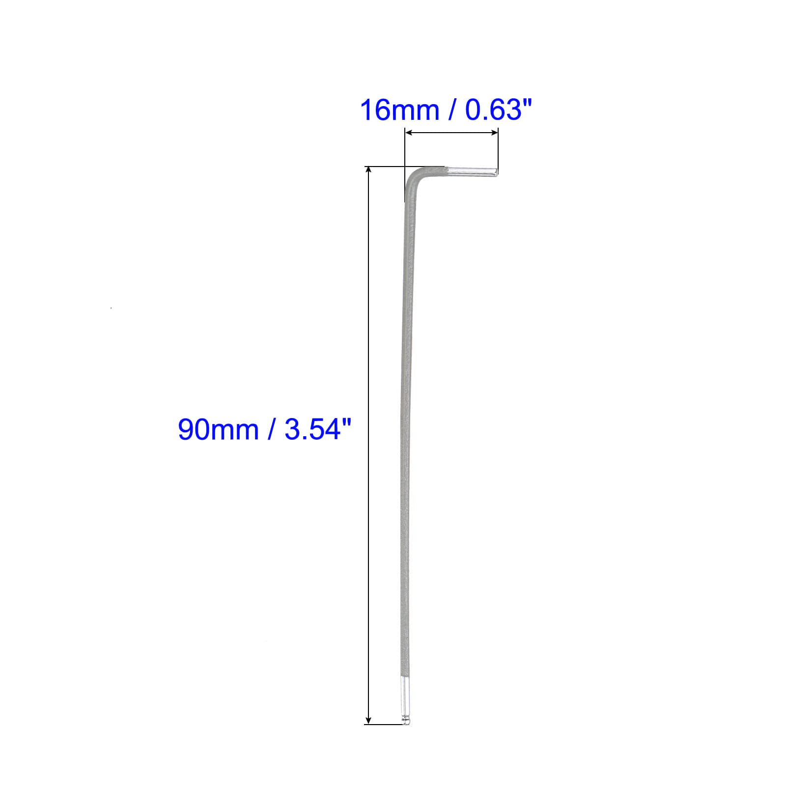 Unifizz 10mm Ball End Hex Key Wrench, L Shaped Long Arm Allen Wrench S2 Steel Repairing Tool - Image 2