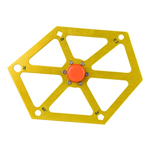 HOUDERCO Professional Hexagon Ruler Magnetic Protractor for Accurate Angle Measurement