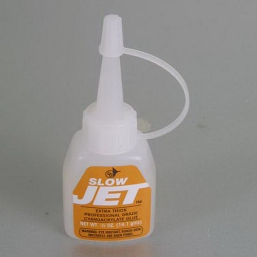 Jet Glue Slow Jet - Thick Industrial Strength CA Glue - Provides Maximum Strength to Laminations - Gap Filler Super Glue