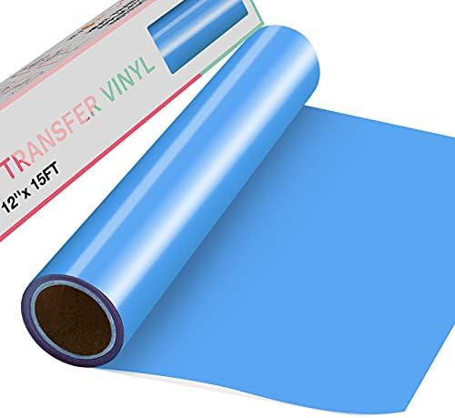 HTVRONT Silver Heat Transfer Vinyl 12" x15ft Silver HTV Vinyl Roll for T-Shirts, Iron on Vinyl for Cricut & Silhouette Cameo